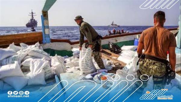 الأسطول الأمريكي يعلن القبض على سفينة بخليج عمان تحمل ذخيرة من إيران للحوثيين