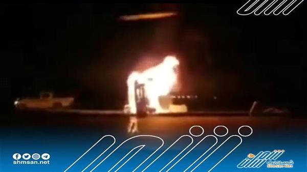 عاجل/ شمسان تحصل على فيديو يظهر الحادث المريع في خط الجسر #عدن واحتراق السيارة 