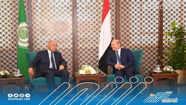 الرئيس رشاد العليمي يدعو الى دور عربي فاعل لمناصرة الشعب اليمني