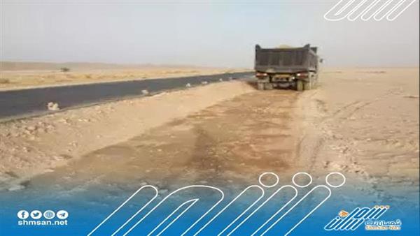 صيانة الخط الرابط بين حورة والعبر في حضرموت