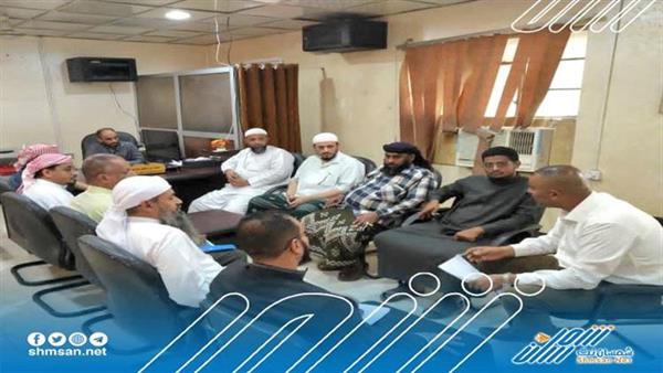 لقاء يناقش دور المساجد في توعية المجتمع بمخاطر المخدرات والظواهر الدخيلة بمديرية صيرة