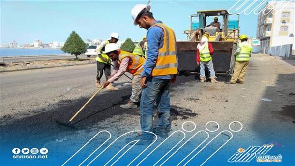 بدء سفلتت المقطع الثاني بخط سوزوكي الرحاب في عدن