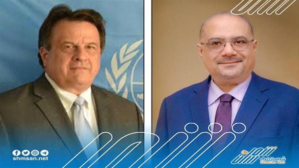 وزير التخطيط يبحث مع منسق الشؤون الإنسانية التحضير لاجتماع التعاون مع الوكالات الأممية 