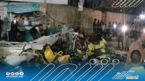 سياسي يمني يكشف هوية الطائرة التي سقطت في صنعاء ويوضح بالأدلة 