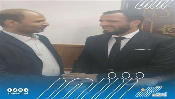 الشيخ هاني بن بريك يلتقي القيادي في الحراك التهامي ايمن جرمش