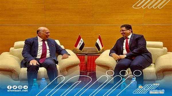 بن مبارك يلتقي نائب رئيس الوزراء وزير الخارجية العراقي  