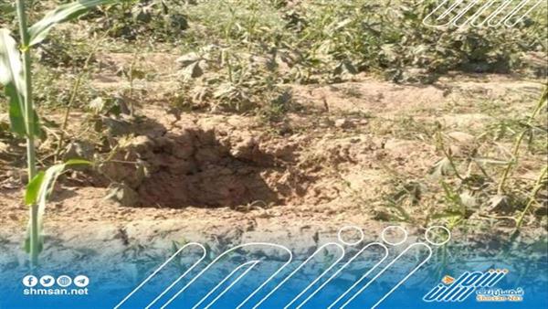 سقوط صاروخ حوثي على منطقة زراعية في لودر أبين 

