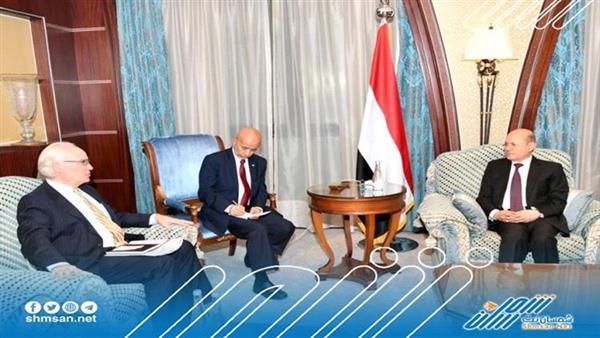العليمي يستقبل المبعوث الأمريكي إلى اليمن