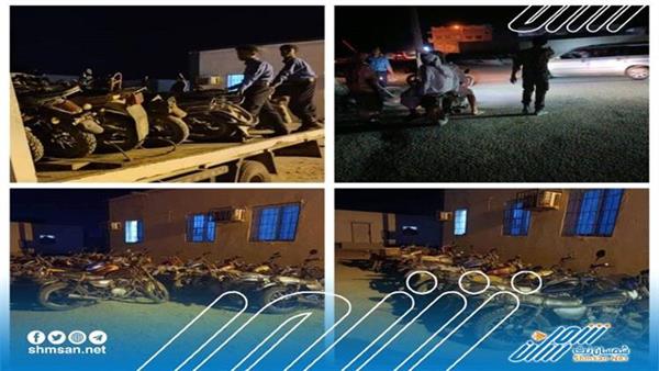 شرطة الشحر تنفذ حملة مرورية لضبط المخالفين بنظم وقواعد السير 