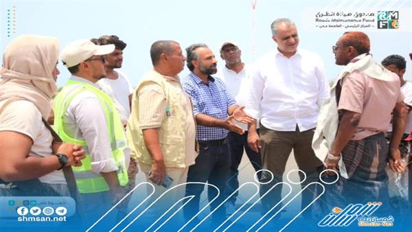  الماس يتفقد سير العمل بمحطة الوزن المحوري المتنقلة في البريقة