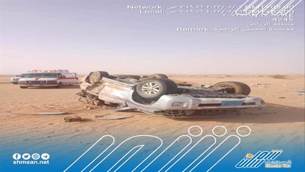 عاجل / وفاة أسرة يمنية في حادث سير مروع  بالسعودية