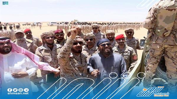 قائد قوات التحالف العربي يزور قوات درع الوطن بالوديعة