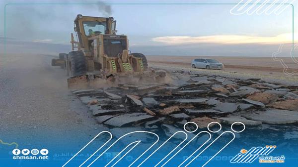 شبوة.. الفرق الفنية تستمر في أعمال خط العبر عتق
