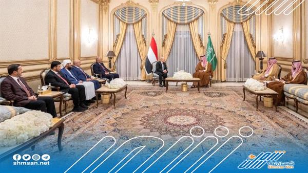 رئيس واعضاء مجلس القيادة الرئاسي يلتقون وزير الدفاع السعودي الرياض