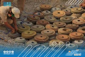 مشروع مسام ينتزع خلال اسبوع 857 من المتفجرات المدفونة في أراضي اليمن 